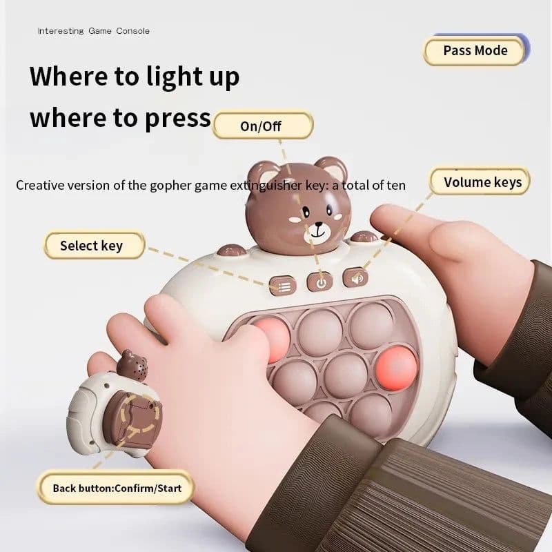 image-Quick Push Game Pop Up Fidget Bubble Electronic Pop Game Light