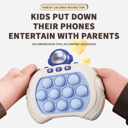 image-Quick Push Game Pop Up Fidget Bubble Electronic Pop Game Light