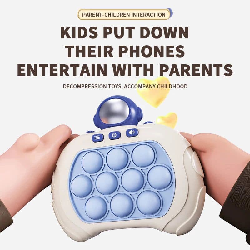 image-Quick Push Game Pop Up Fidget Bubble Electronic Pop Game Light
