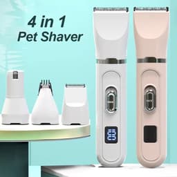 image-Dog Clippers Low Noise Paw Trimmer Rechargeable Pet Cat Grooming Kit