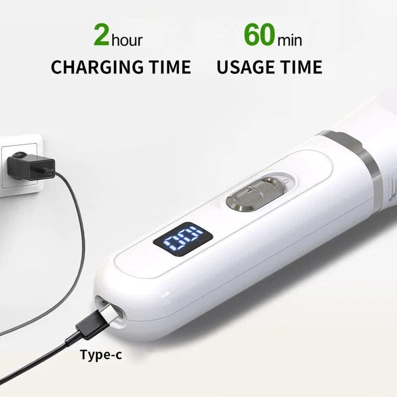 image-Dog Clippers Low Noise Paw Trimmer Rechargeable Pet Cat Grooming Kit