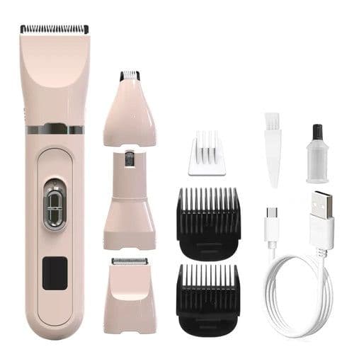 image-Dog Clippers Low Noise Paw Trimmer Rechargeable Pet Cat Grooming Kit