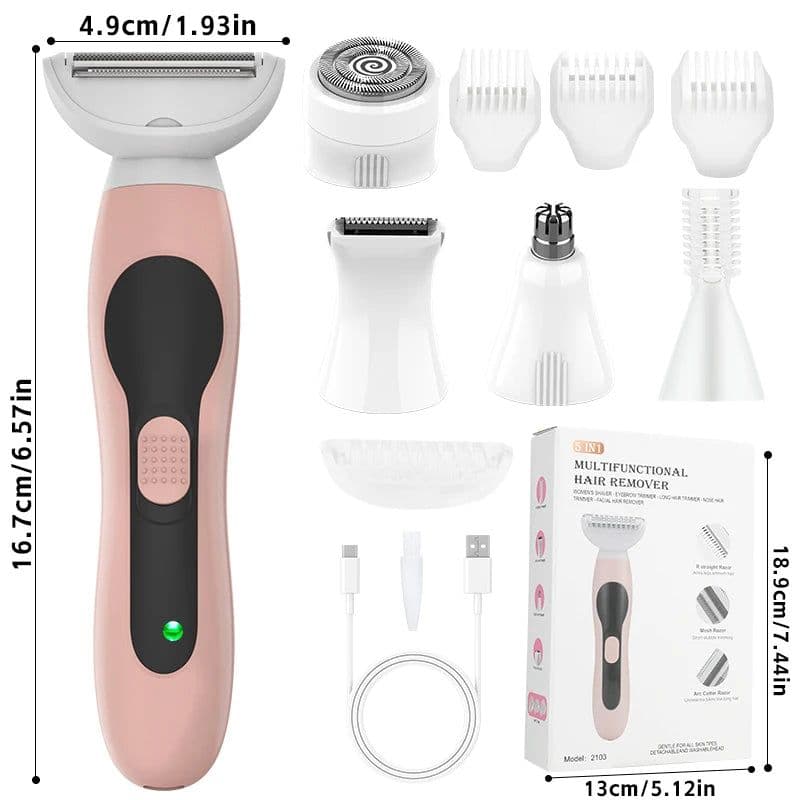 image-Multifunctional 4-in-1 Women's Shaving Set Electric Hair Removal