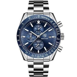 image-Casual Stainless Steel Quartz Watch For Men