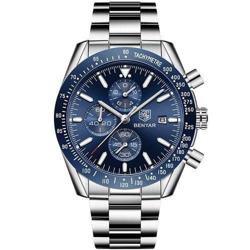 image-Casual Stainless Steel Quartz Watch For Men