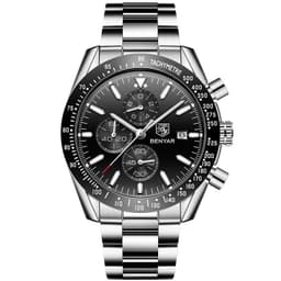 image-Casual Stainless Steel Quartz Watch For Men