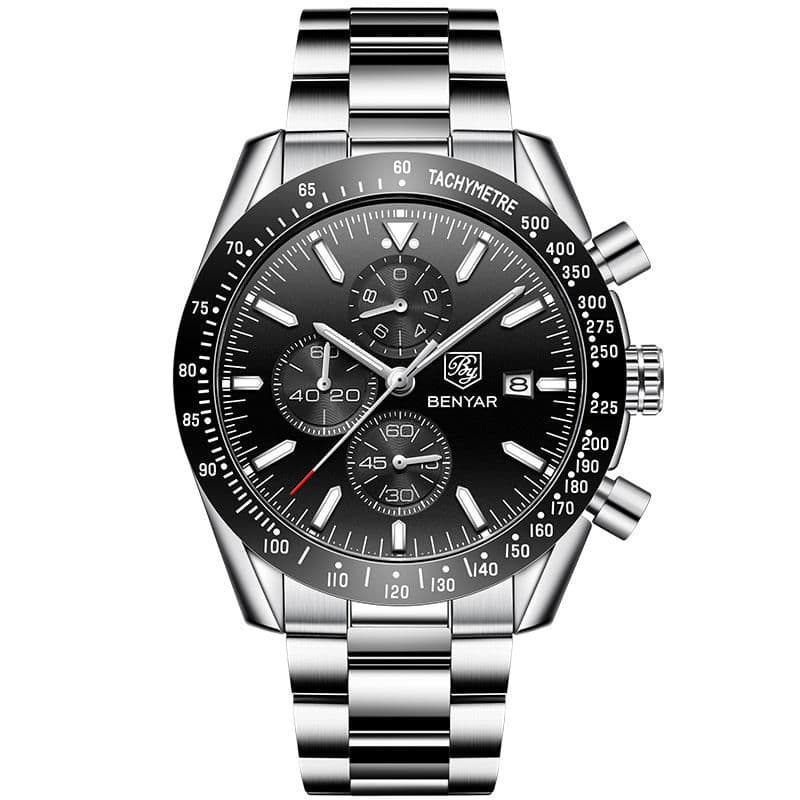 image-Casual Stainless Steel Quartz Watch For Men