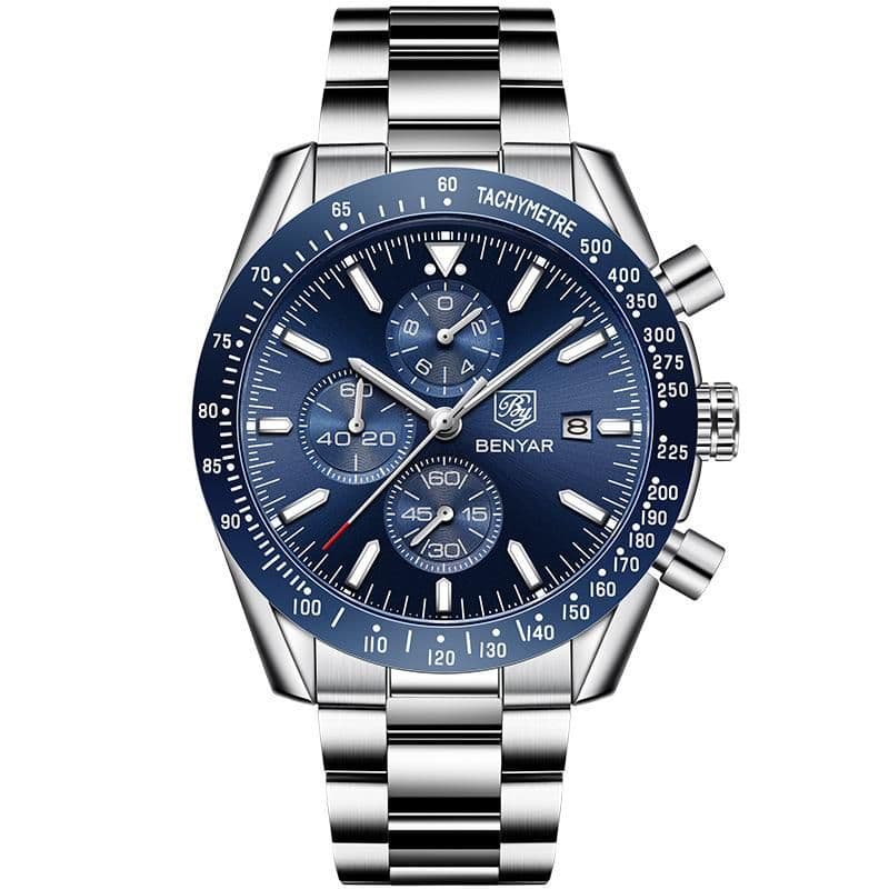 image-Casual Stainless Steel Quartz Watch For Men