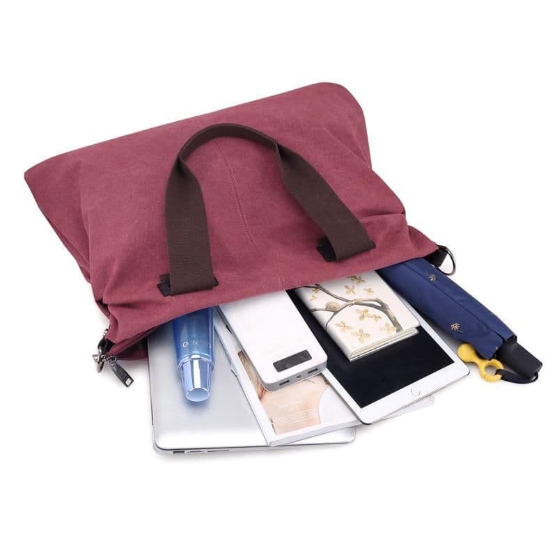 image-Casual Canvas Large Shoulder Bag For Young Women