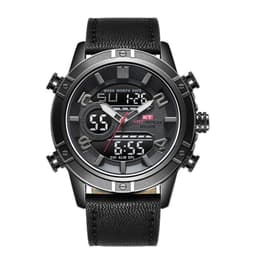 image-Sports Waterproof Leather Band Quartz Watch For Men