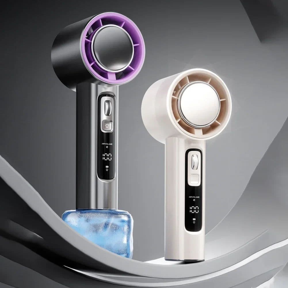 image-Handheld Portable Fan 100 Gear Desktop Fan USB Rechargeable 3600mAh