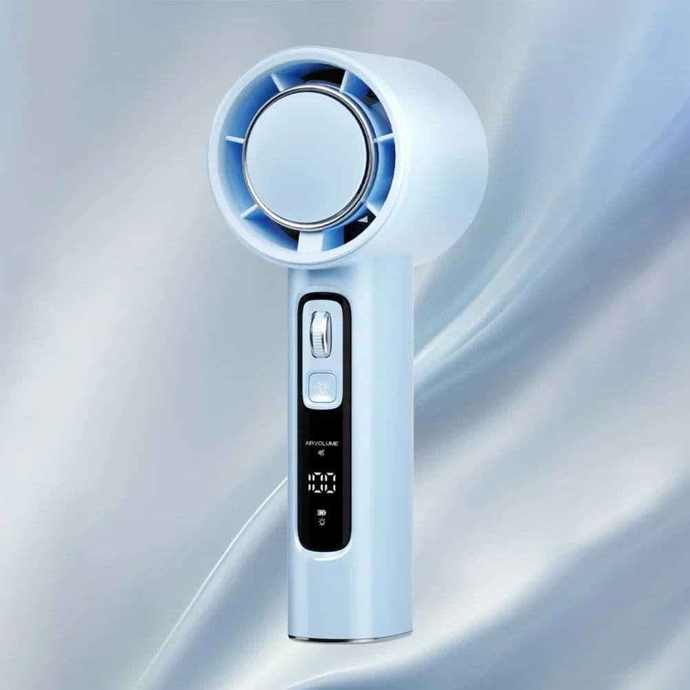 image-Handheld Portable Fan 100 Gear Desktop Fan USB Rechargeable 3600mAh