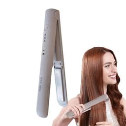 image-Mini Hair Straightener Flat Iron Ceramic Curling Short Hair Portable