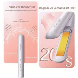 image-Mini Hair Straightener Flat Iron Ceramic Curling Short Hair Portable