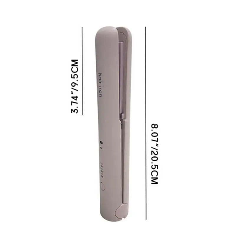 image-Mini Hair Straightener Flat Iron Ceramic Curling Short Hair Portable