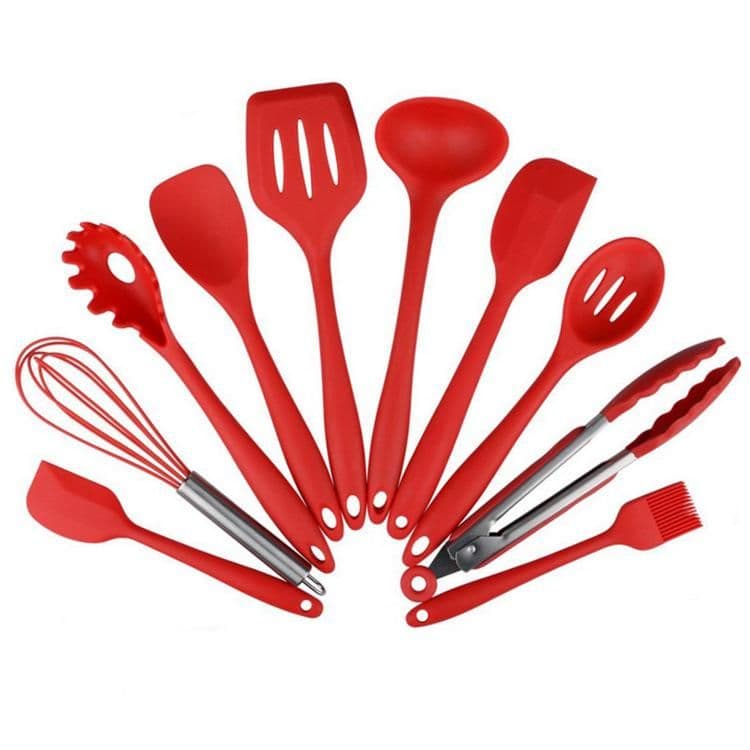 image-High Quality 10 Pieces Silica Gel Cooking Scoop
