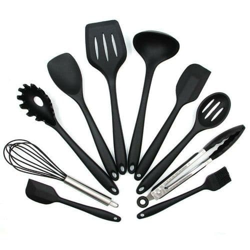 image-High Quality 10 Pieces Silica Gel Cooking Scoop