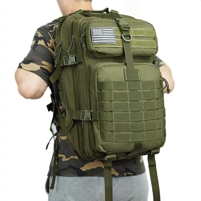 image-Nylon Waterproof Trekking Fishing Backpack Outdoor Military Camping