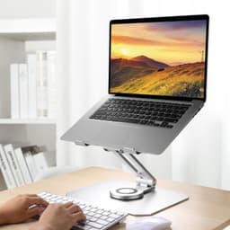 image-360 Degree Rotating Desktop Laptop Stand