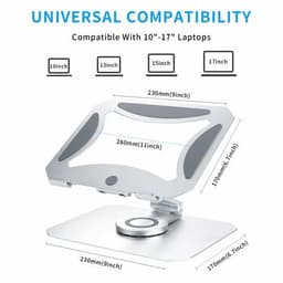 image-360 Degree Rotating Desktop Laptop Stand