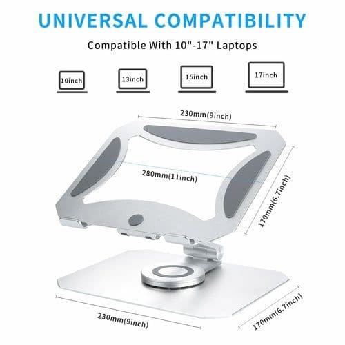 image-360 Degree Rotating Desktop Laptop Stand