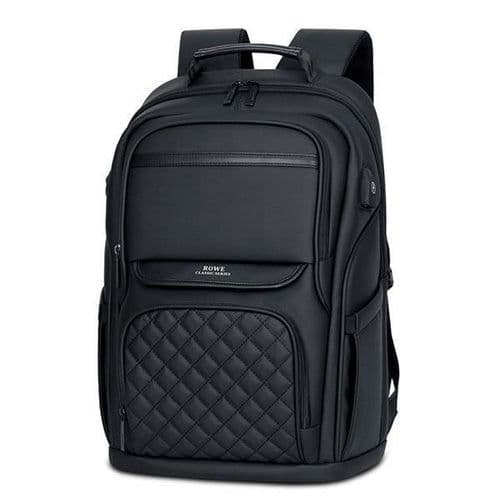 image-Elegant Black Business Backpack For Men