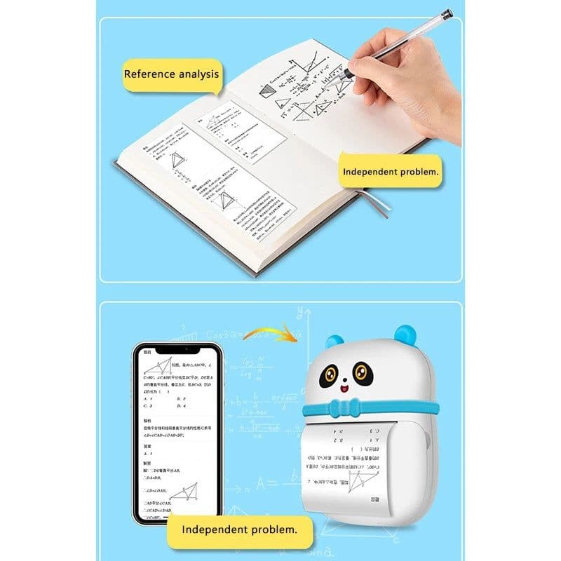 image-Thermal Printer Mini Student Wrong Question Printer Photo Printer with