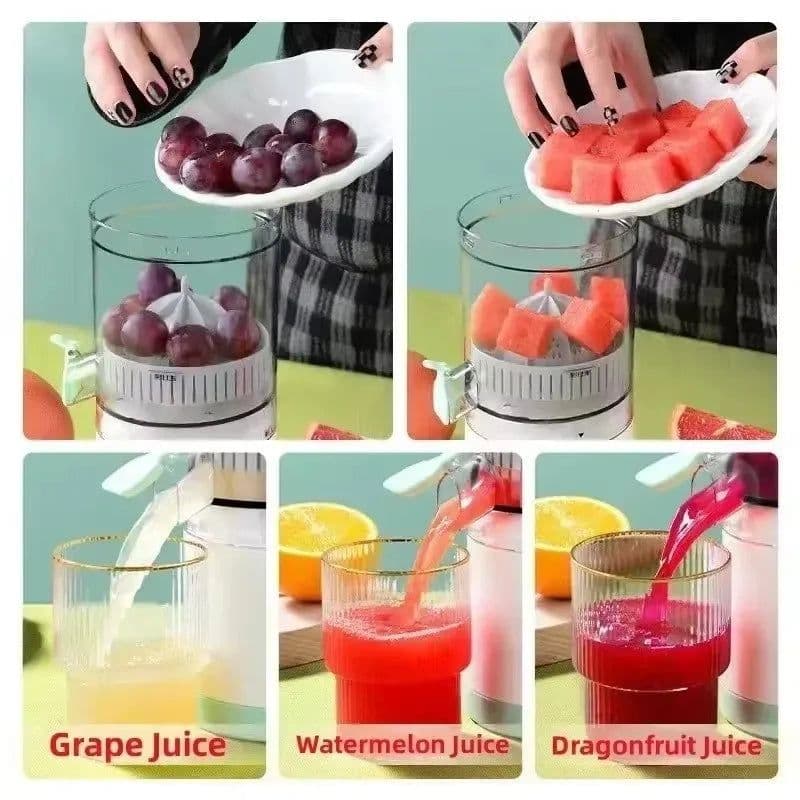 image-Portable Electric Juicer USB Charging Orange Lemon Fruit Blender Mini