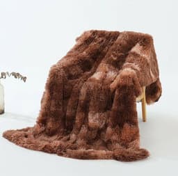 image-Warm Fluffy Shaggy Throw Blanket Bedspread Faux Fur