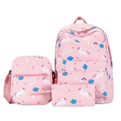 image-Breathable Three-Piece Fashion Student Backpack