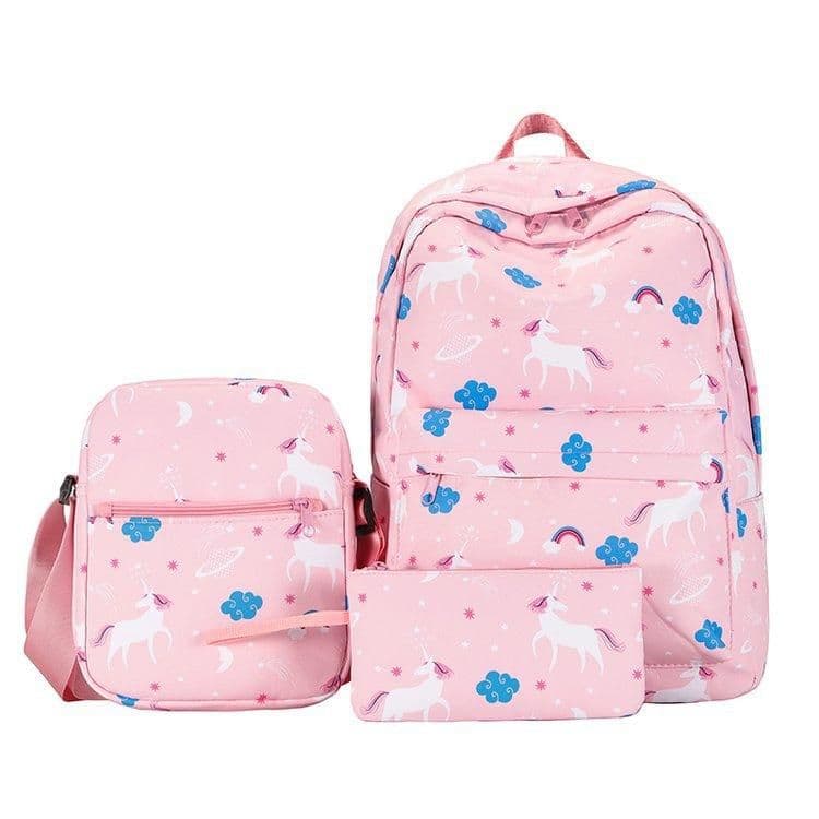 image-Breathable Three-Piece Fashion Student Backpack