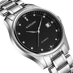 image-Simple Mechanical Stainless Steel Waterproof Watch