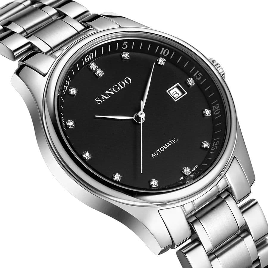image-Simple Mechanical Stainless Steel Waterproof Watch