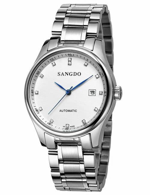 image-Simple Mechanical Stainless Steel Waterproof Watch