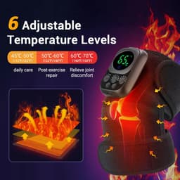 image-Electric Heating Vibration Knee Pad 360° Wrap Knee Joint Support Brace