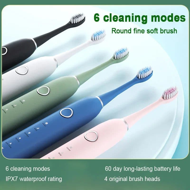 image-Smart Sonic Electric Toothbrush Teeth Whitening Ultrasonic Vibration