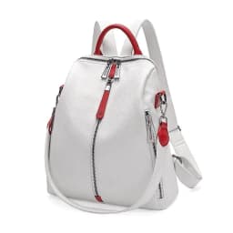 image-Two Pieces Anti-theft Soft Leather Wild Backpack