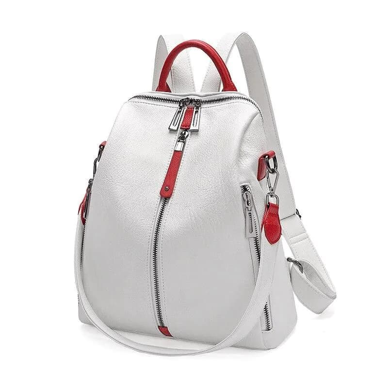 image-Two Pieces Anti-theft Soft Leather Wild Backpack