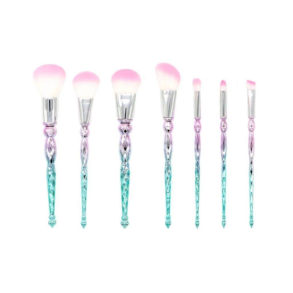 image-Green And Pink Makeup Brush Set
