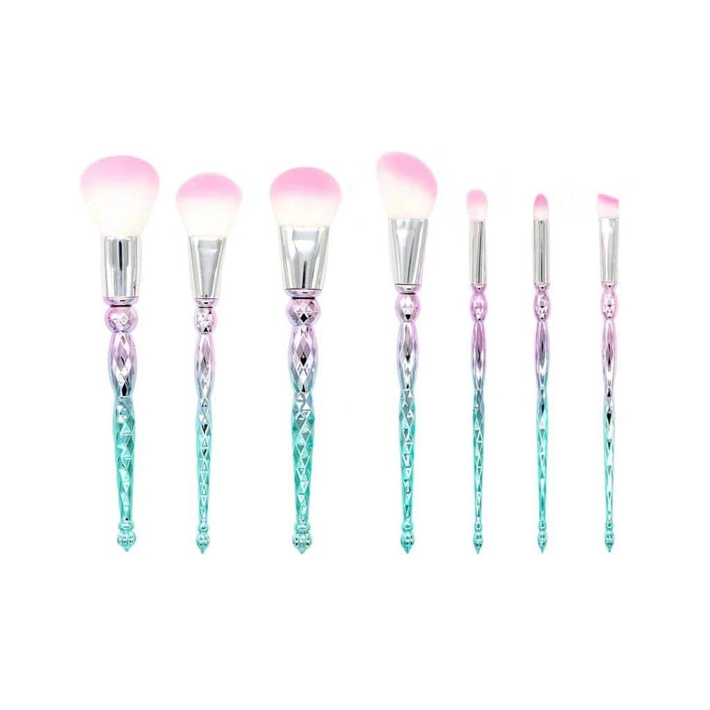 image-Green And Pink Makeup Brush Set