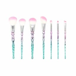 image-Green And Pink Makeup Brush Set
