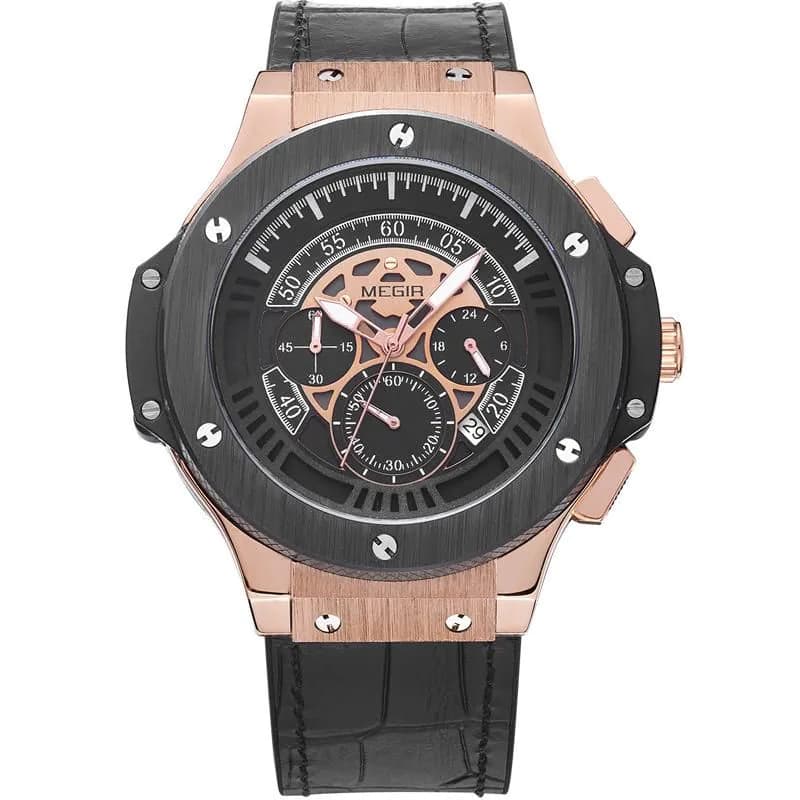 image-Casual Fashion Leather Band Quartz Watch For Men
