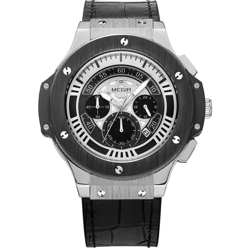 image-Casual Fashion Leather Band Quartz Watch For Men