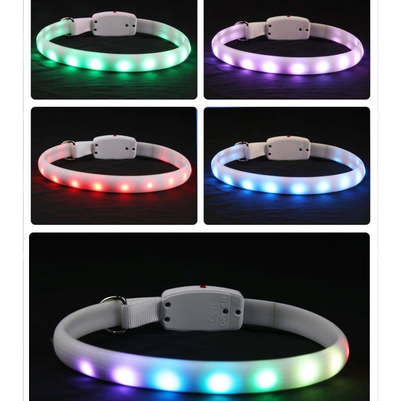 image-USB Rechargeable Pet Dog LED Glowing Collar