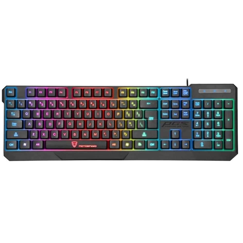 image-Waterproof Colorful LED Illuminated Wired Gaming Keyboard