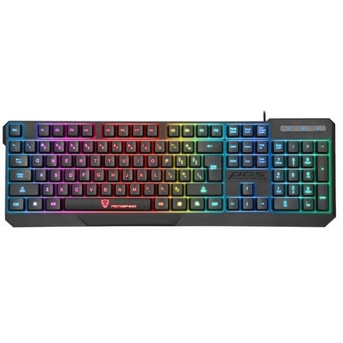 image-Waterproof Colorful LED Illuminated Wired Gaming Keyboard