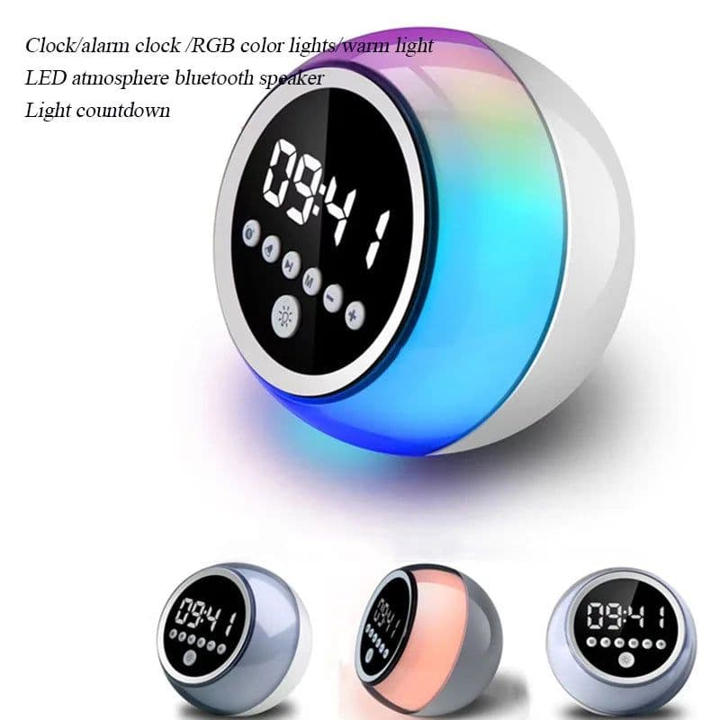 image-LED Ambient Bluetooth Speaker ABS Multifunctional Three Speed Bright