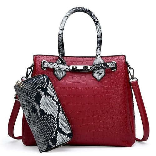 image-Women's Portable Messenger Bag With Purse