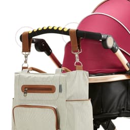 image-Large Capacity Diaper Bag For Baby Mom (White)