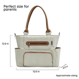 image-Large Capacity Diaper Bag For Baby Mom (White)